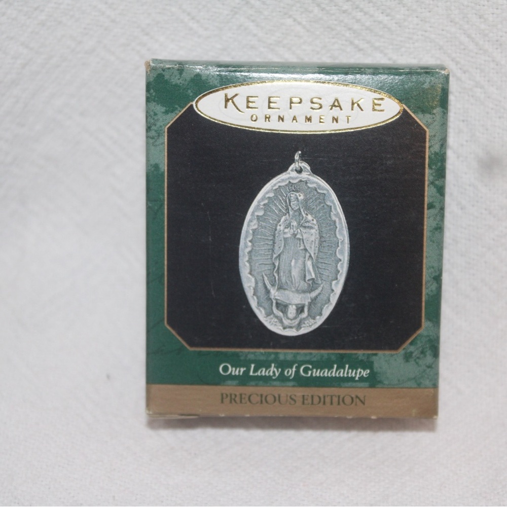 Vintage 1997 Our Lady of Guadalupe Pewter Christmas Ornament NEW by Hallmark